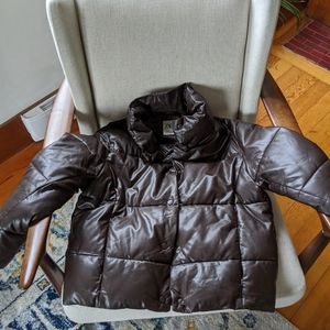 Zara Faux Leather bomber jacket